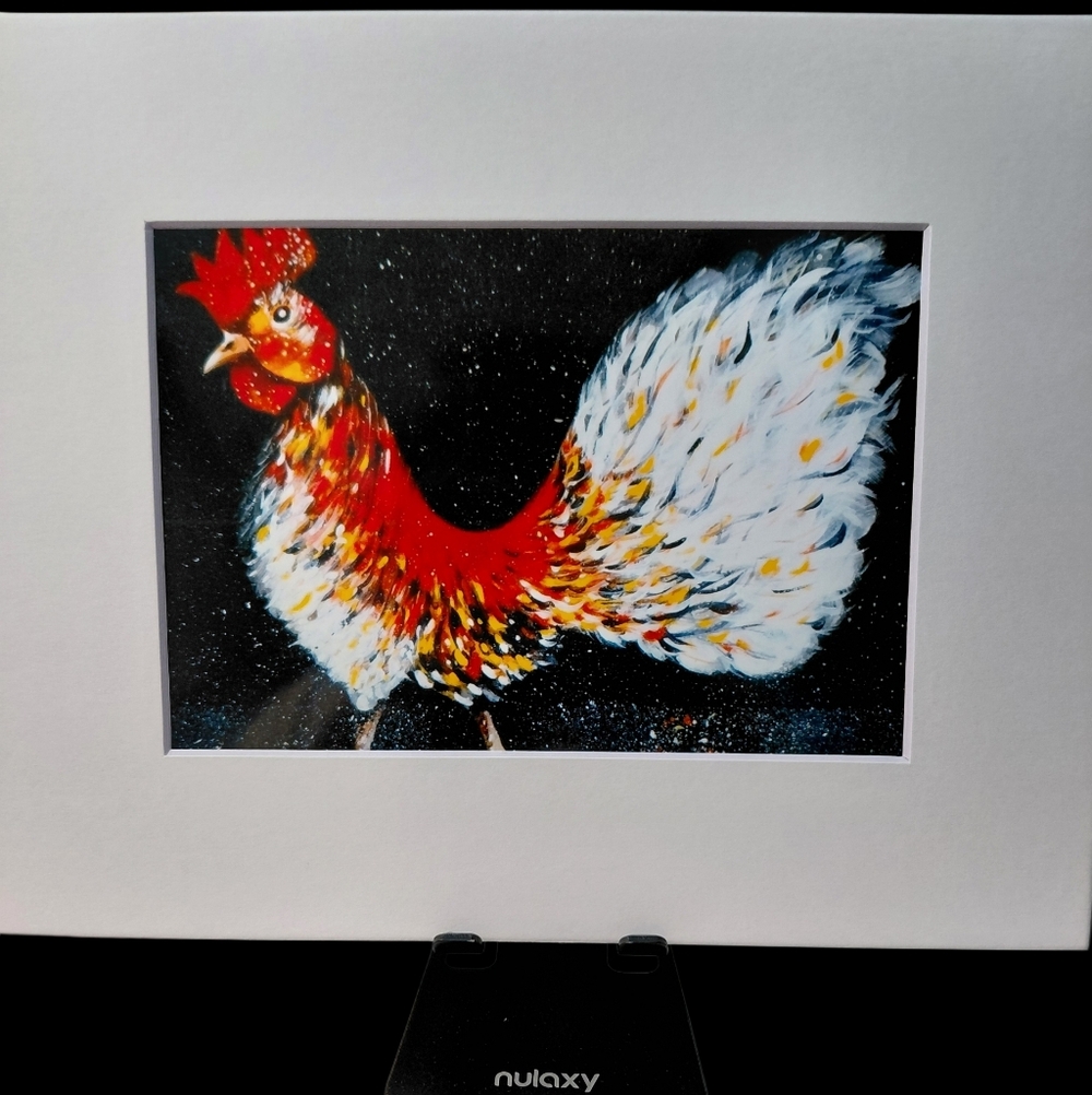 Rooster Art Print By Jack E. Stiddard 5x7 Photo/8x10 Mat - Picture 2 of 3